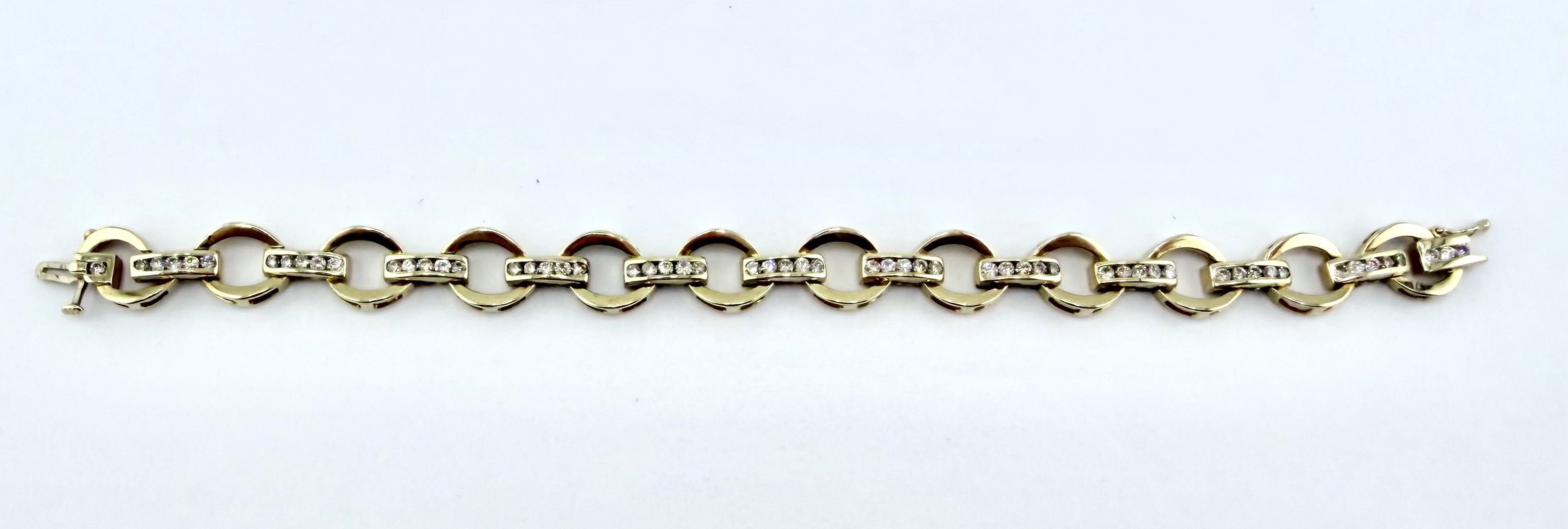 Bracelet with Diamonds 14K-Yellow Gold