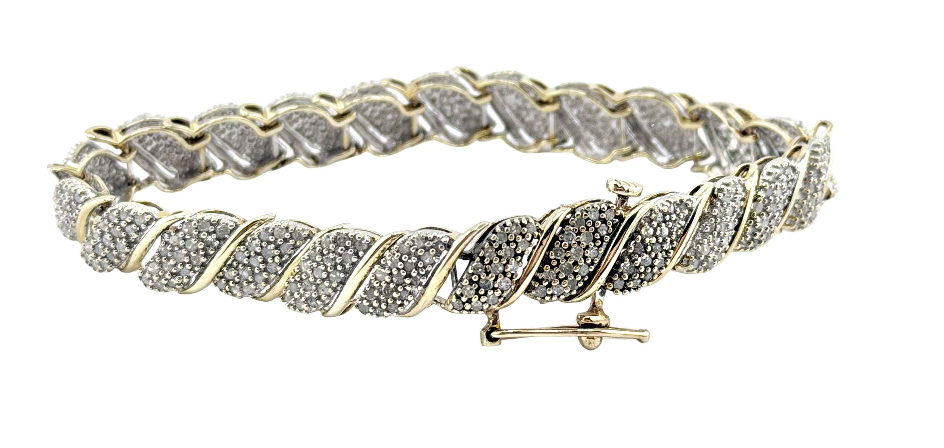 Gold with Diamonds Bracelet 10K-Yellow Gold